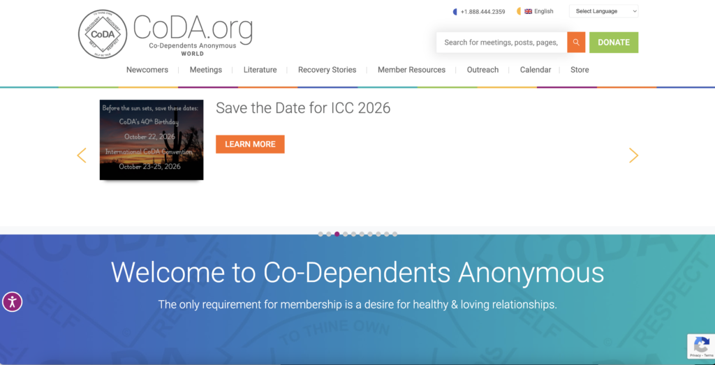 CoDA.org website screenshot